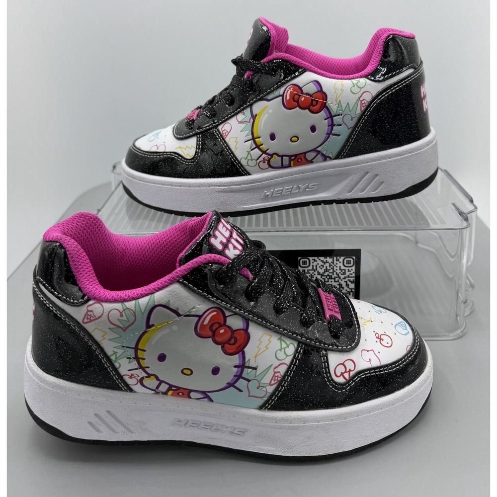 Heelys Hello Kitty Youth 3 Or Women's Size 4 Pink Black Wheeled Sneaker Shoes